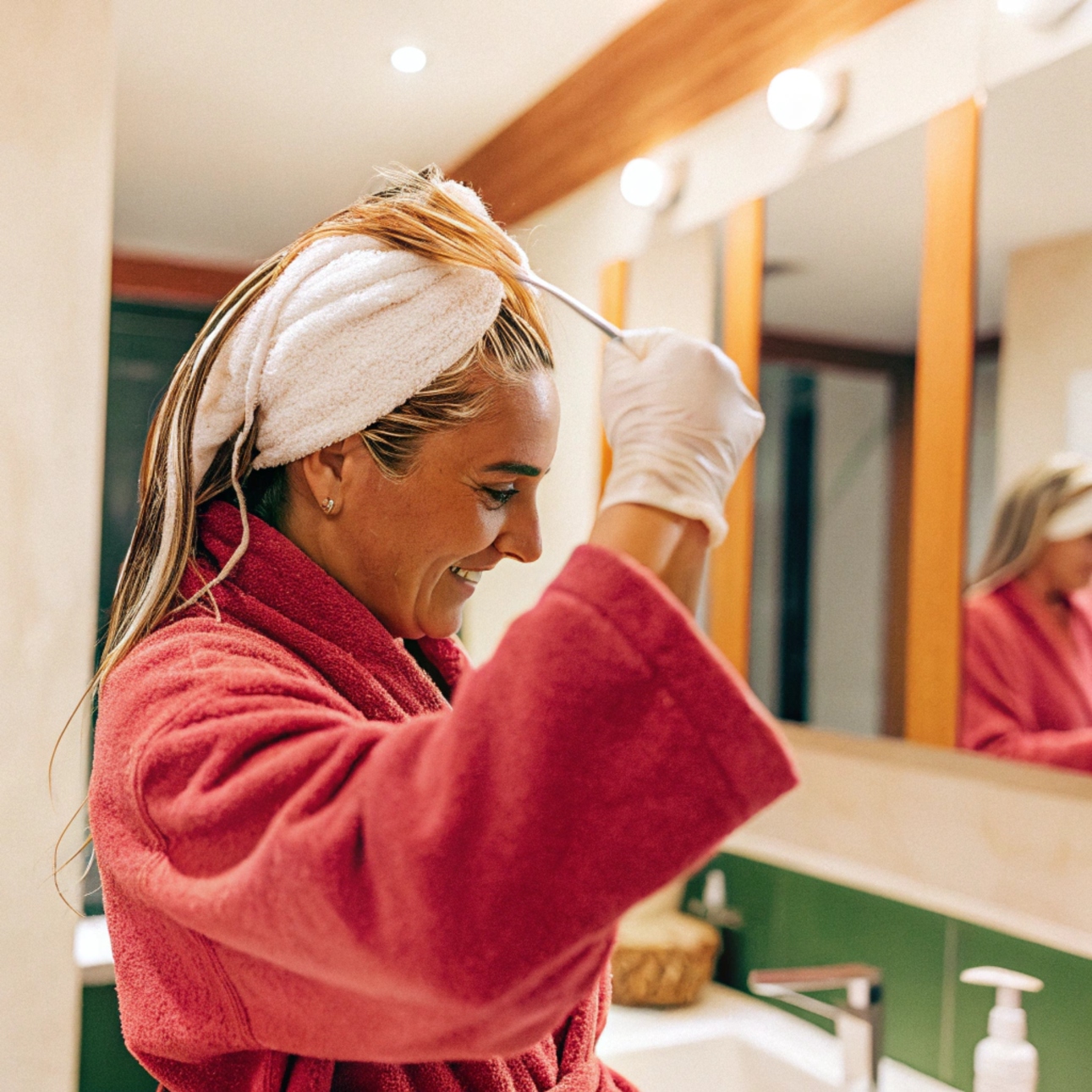 como pintar cabelo de loiro em casa​